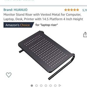 Monitor Stand Riser with Vented Metal for Computer